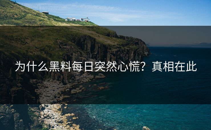 为什么黑料每日突然心慌？真相在此