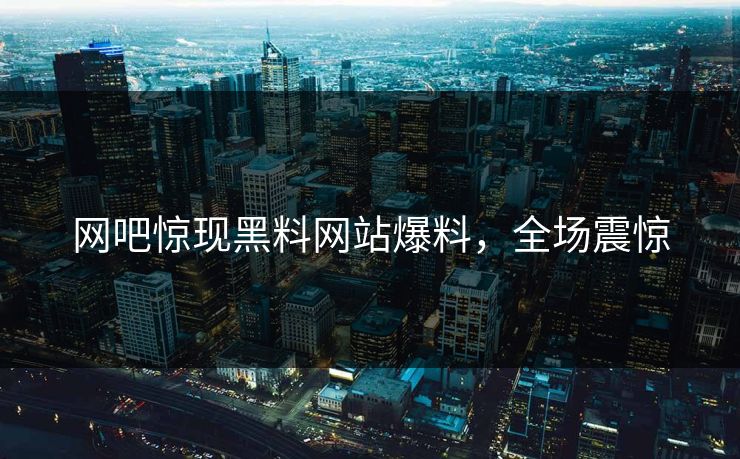 网吧惊现黑料网站爆料，全场震惊