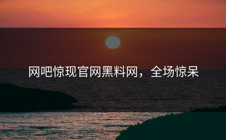 网吧惊现官网黑料网，全场惊呆